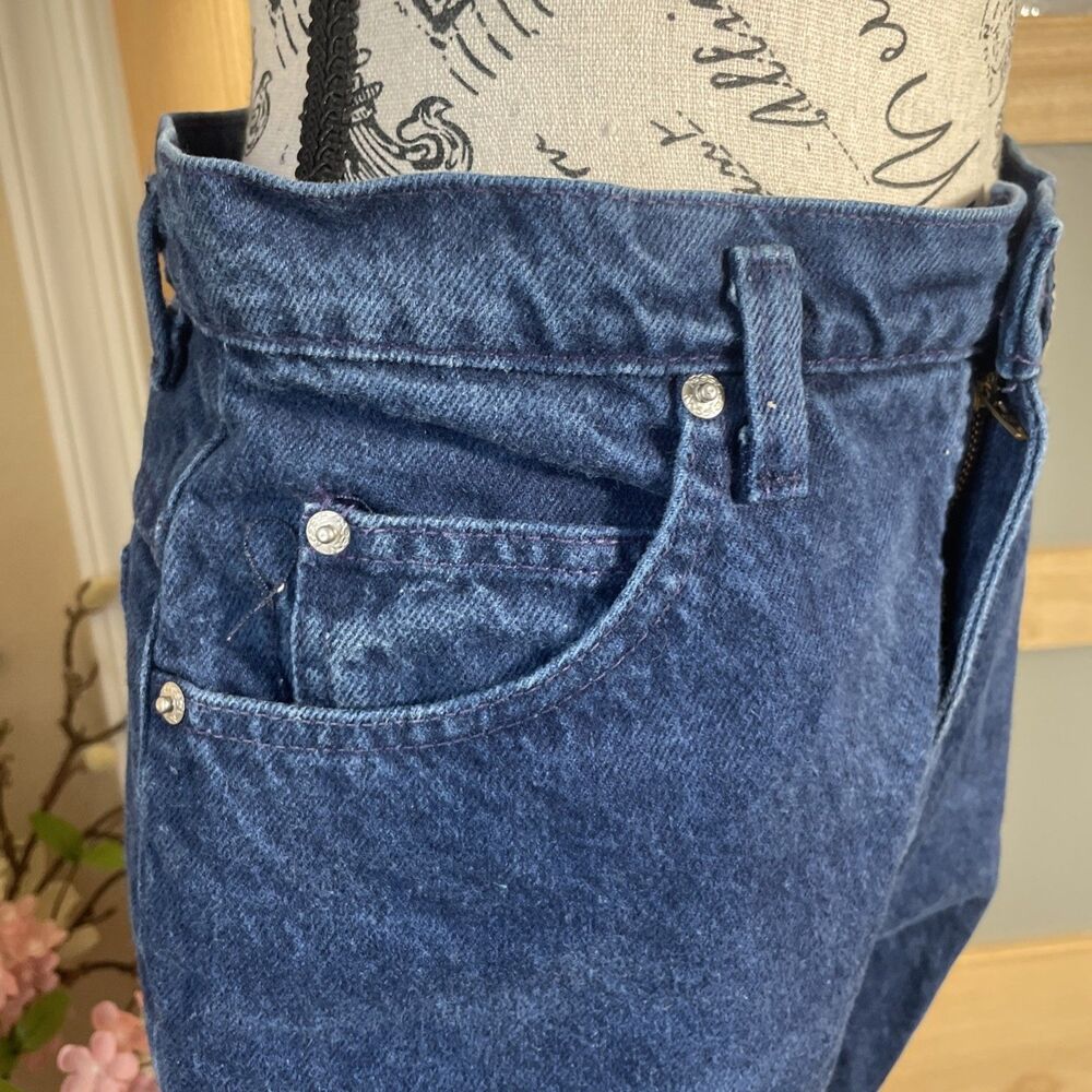 Vintage Sasson High Rise Mom Jeans Dark Wash 11/12 90s Y2K Straight Leg Denim - Picture 4 of 11